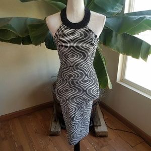 Monaco Womans Small Bodycon Stretch Dress Black